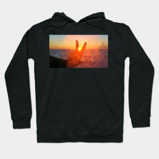 Sunset Peace Sign Hoodie